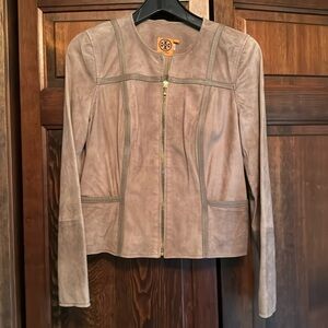 Tory Burch beige suede jacket size 4